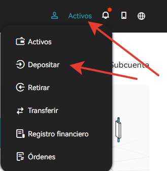 Recargar el saldo de la cuenta de Bitget