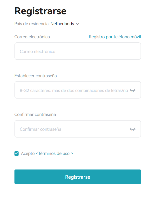 Registro en la bolsa de Bitget